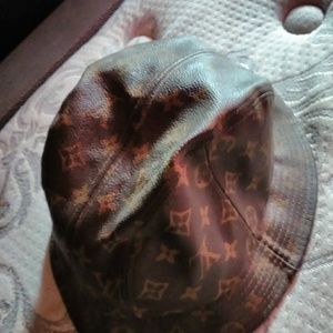 Authentic Louis Vuitton leather bucket hat